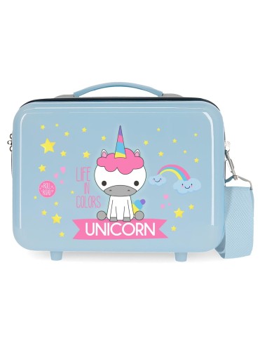 NECESER RÍGIDO LITTLE ME UNICORN AZUL CLARO ROLL ROAD